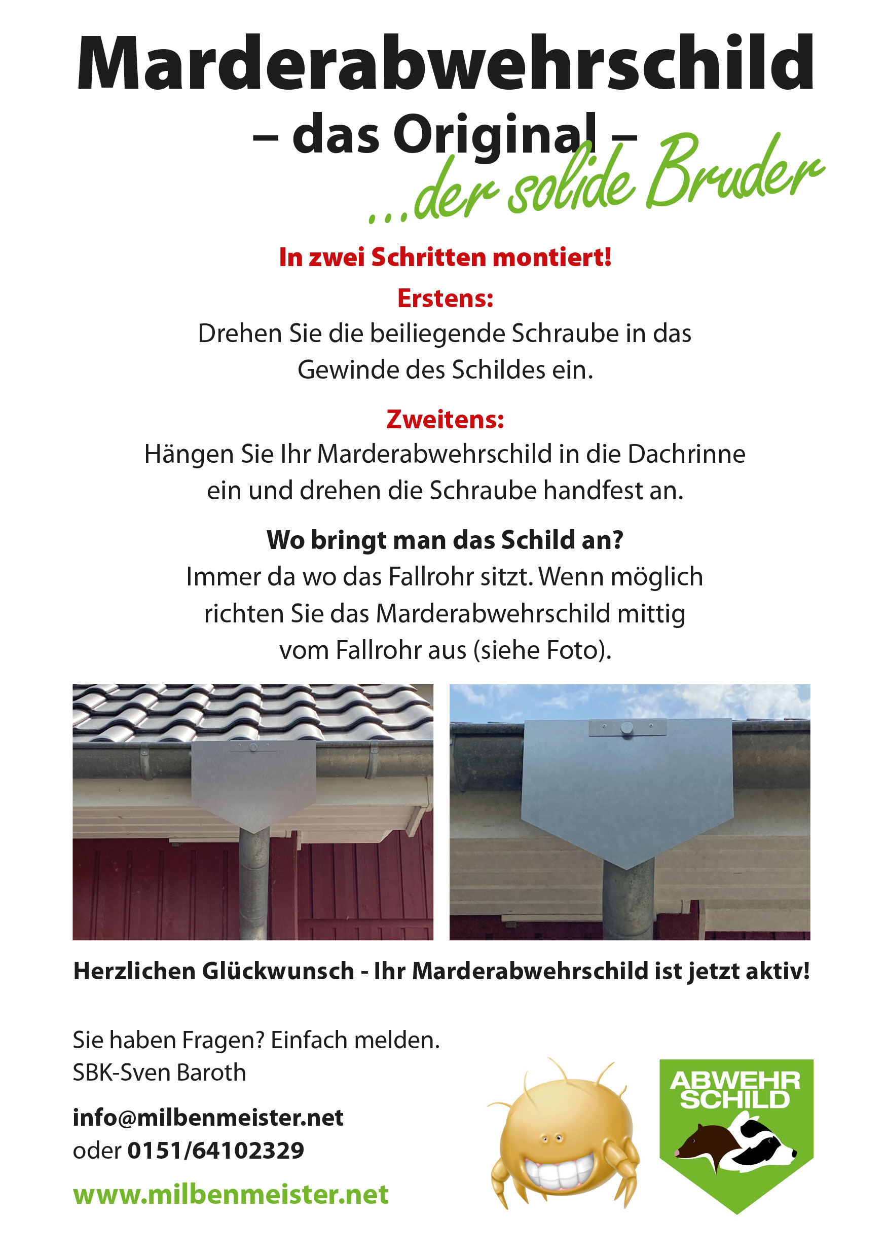 Marderabwehrschild -das Original- der solide Bruder