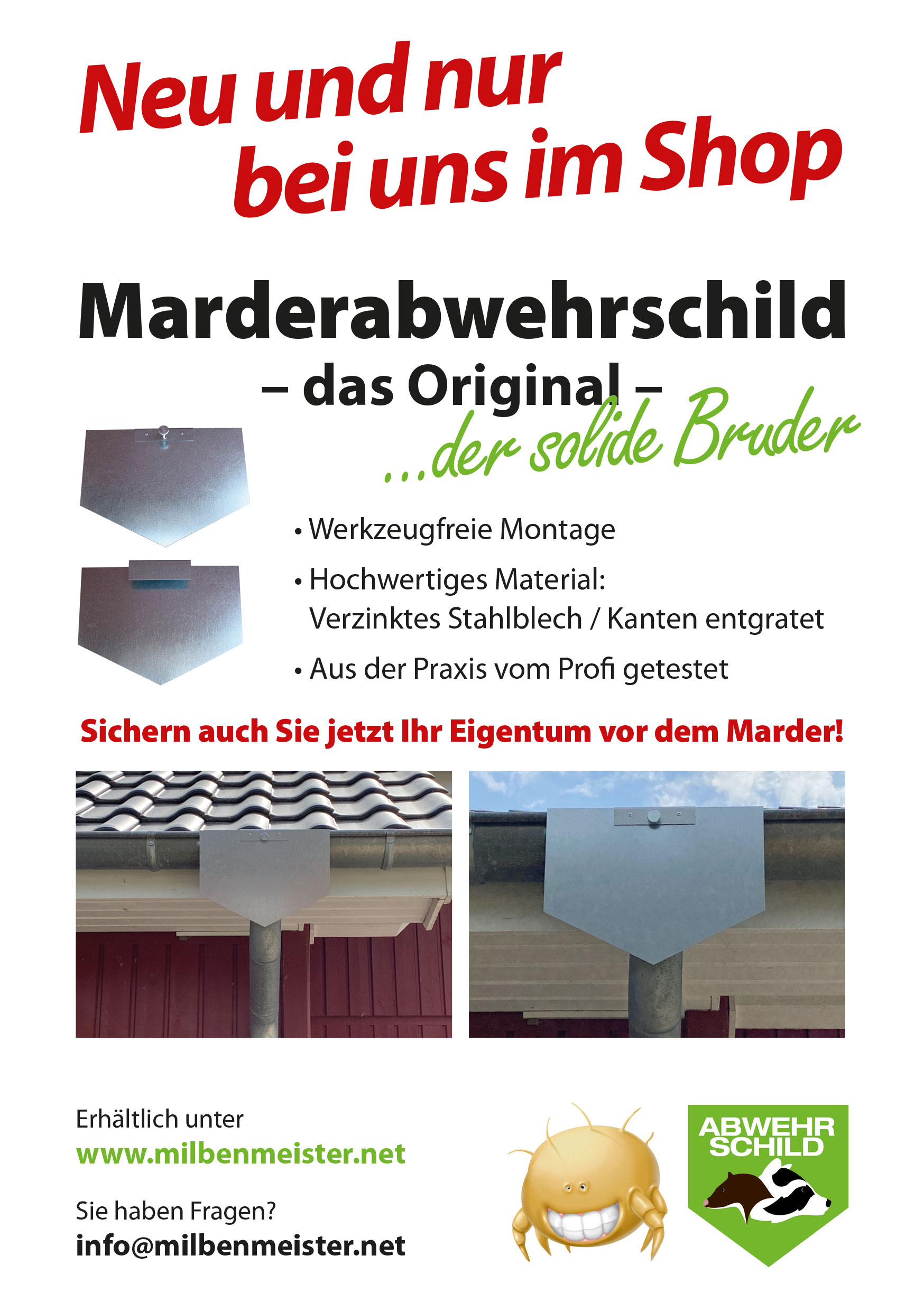 Marderabwehrschild -das Original- der solide Bruder